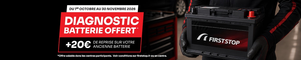 On vous offre le diagnostic de votre batterie*