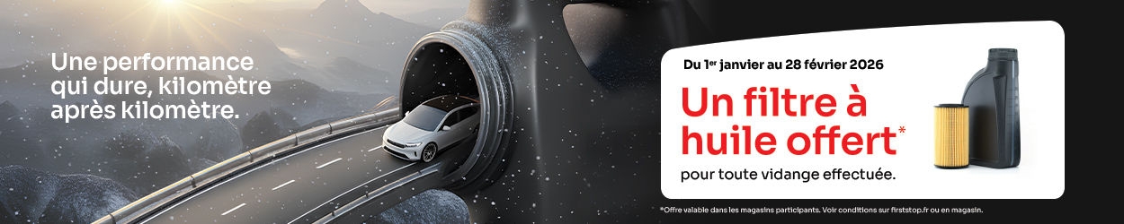 Un filtre à huile offert* pour l’achat d’un forfait vidange !
