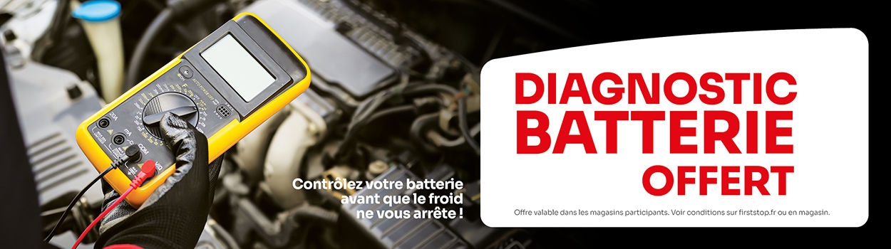 On vous offre le diagnostic de votre batterie*