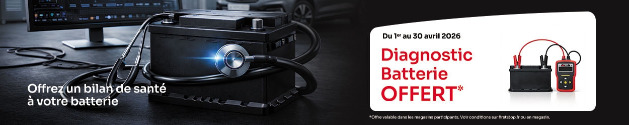 On vous offre le diagnostic de votre batterie*