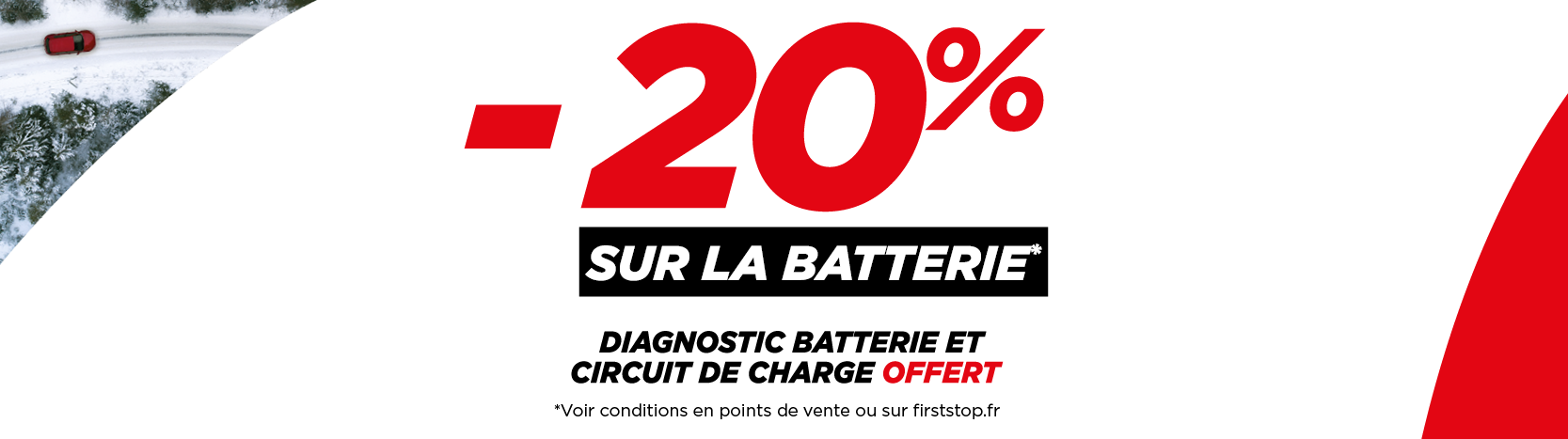 20% sur le batterie