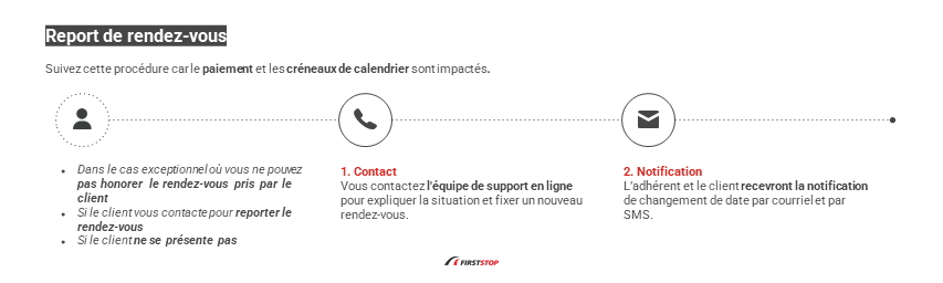 report de rendez-vous