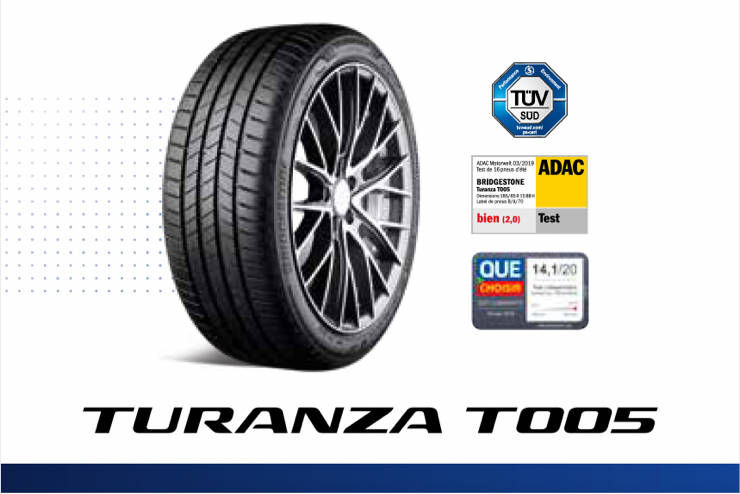 Bridgestone Turanza T005 labels