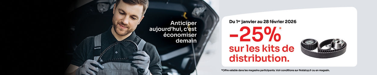 -25% sur les forfaits kits de distribution* !