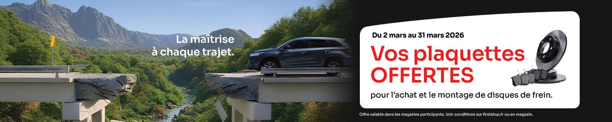 Vos plaquettes de frein offertes pour l'achat et le montage de disques de frein !​
