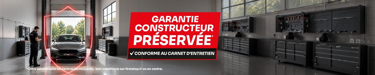 Effectuez votre révision garantie constructeur chez First Stop & Côté route. Entretien conforme aux préconisations constructeur, garantie préservée et prise en charge multimarque.
