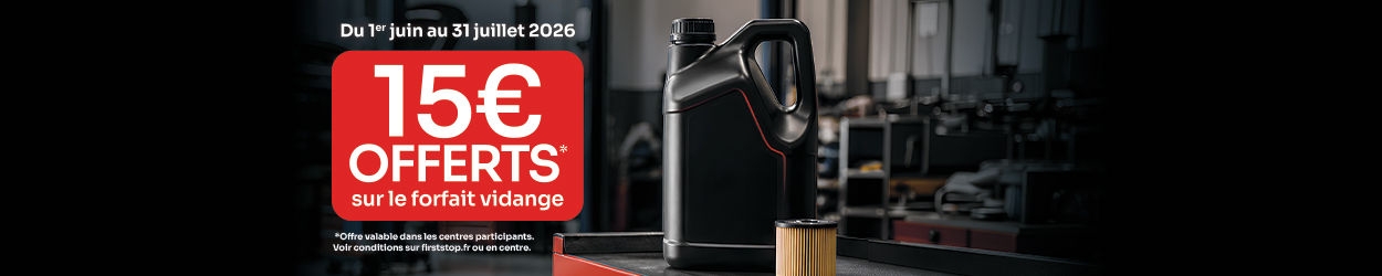 15€ offerts* sur le forfait vidange
