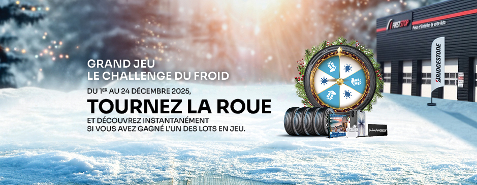  Grand Jeu Le Challenge du Froid : du 1er au 24 décembre 2025, tournez la roue et découvrez si vous avez gagné l’un des lots en jeu.
