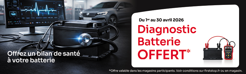 Le diagnostic de votre batterie est offert* ! 