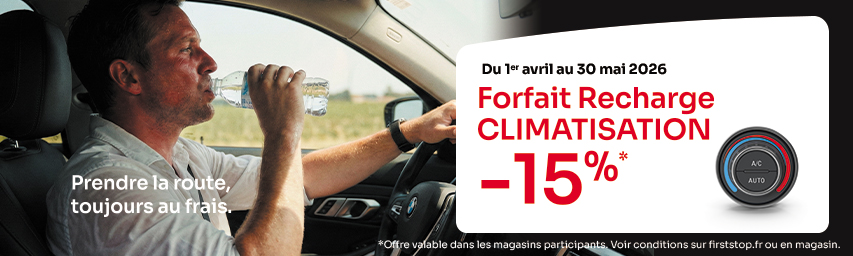-15%* sur les forfaits de recharge climatisation ! 