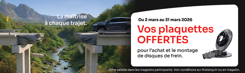Vos plaquettes de frein offertes pour l'achat et le montage de disques de frein !​