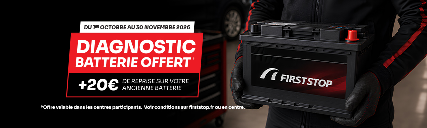 Le diagnostic batterie offert avec reprise de votre ancienne batterie pour 20€ TTC* !