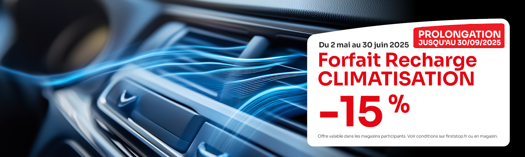 -15% sur les forfaits recharge climatisation* !