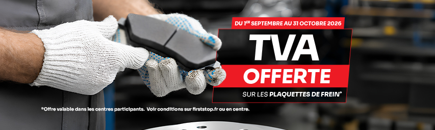 La TVA offerte* sur vos plaquettes de frein pour l’achat et le montage de disques de frein !