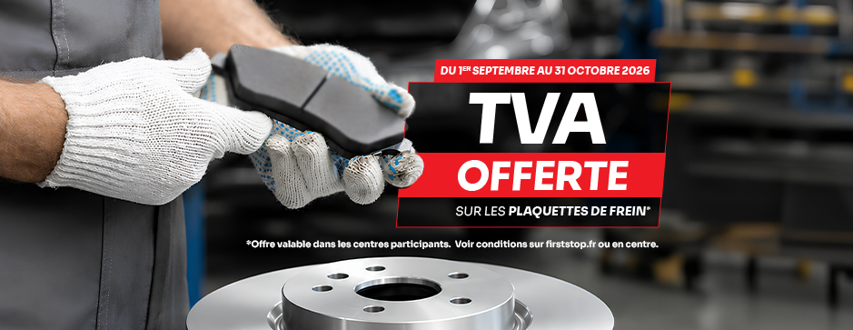 La TVA offerte* sur vos plaquettes de frein !