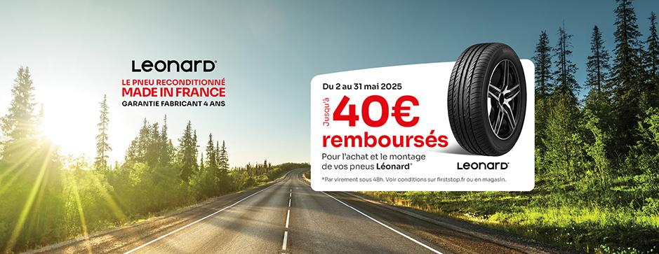 Jusqu'à 80€* remboursés pour l'achat et le montage de 2 ou 4 pneus Firestone !