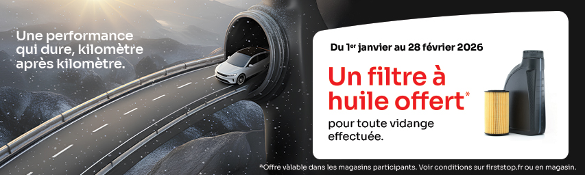Un filtre à huile offert* pour l’achat d’un forfait vidange !