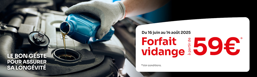 Bénéficiez de votre vidange à partir de 59€* !