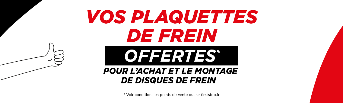 Vos plaquettes de frein offertes !*