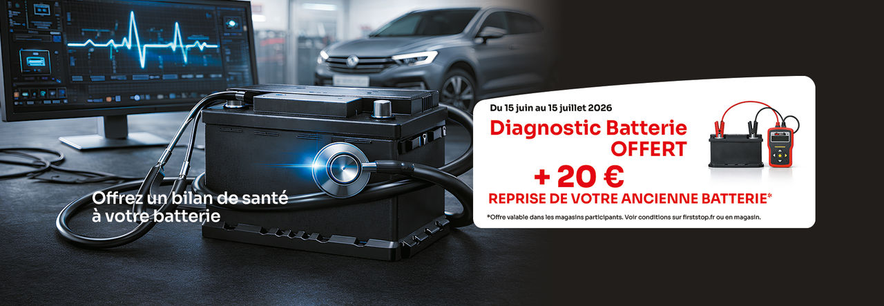 Diagnostic batterie offert et reprise de votre ancienne batterie à 20€*