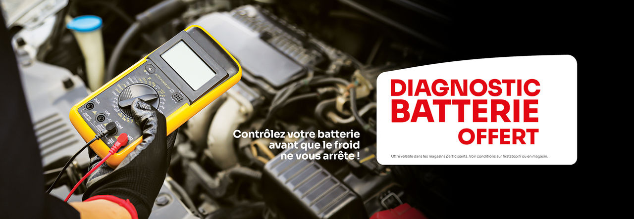 On vous offre le diagnostic de votre batterie*