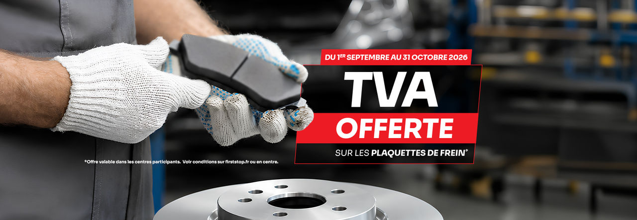 La TVA offerte* sur vos plaquettes de frein !